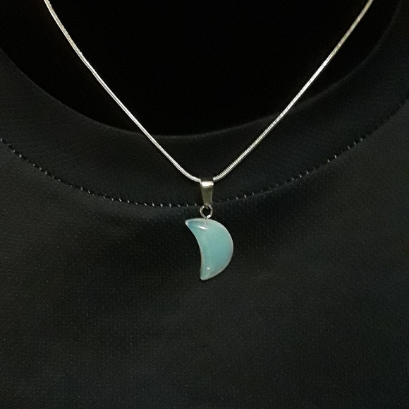 Jewelry - 🌛Opalite Crescent Moon Pendant With Necklace Jewelry - 🌛Opalite Crescent Moon Pendant With Necklace